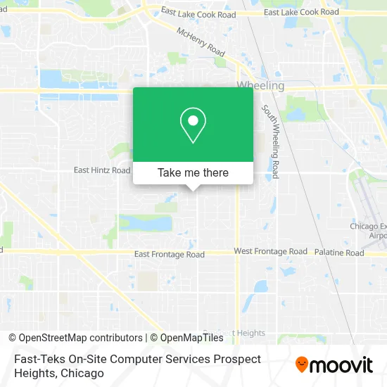 Fast-Teks On-Site Computer Services Prospect Heights map