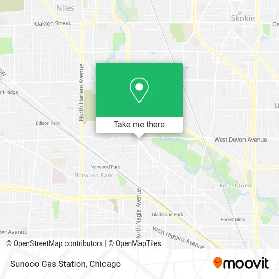 Sunoco Gas Station map