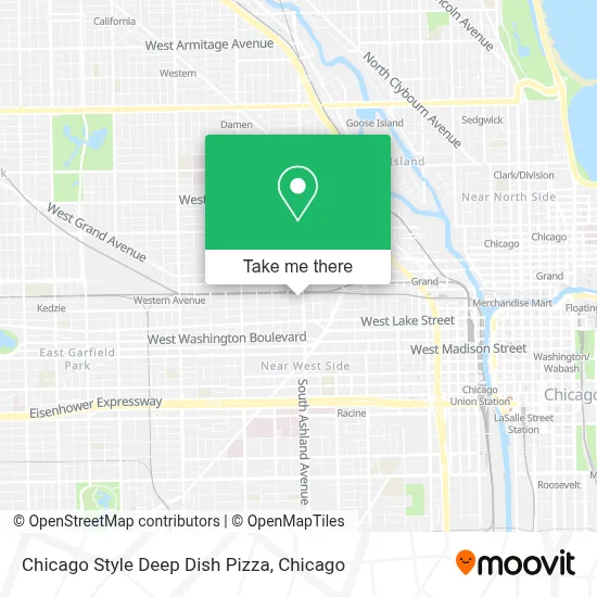 Chicago Style Deep Dish Pizza map