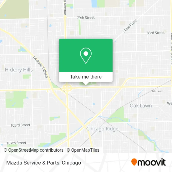 Mazda Service & Parts map