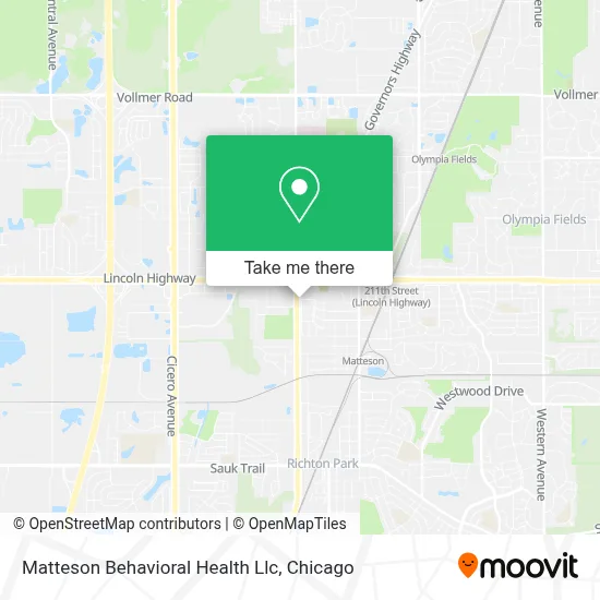 Matteson Behavioral Health Llc map
