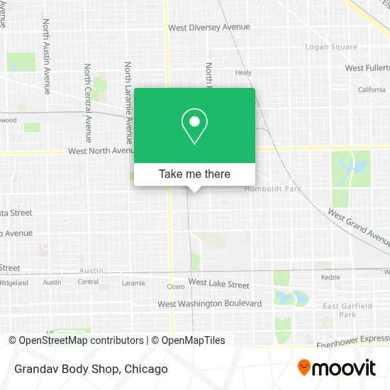 Grandav Body Shop map