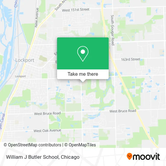 William J Butler School map