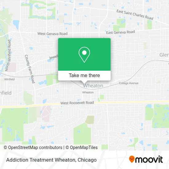Addiction Treatment Wheaton map