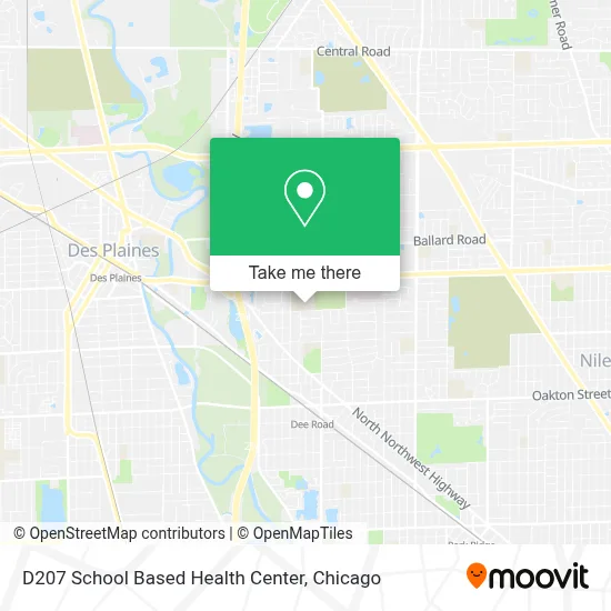 D207 School Based Health Center map