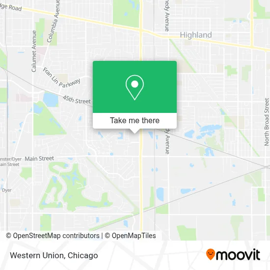 Western Union map