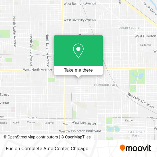 Fusion Complete Auto Center map