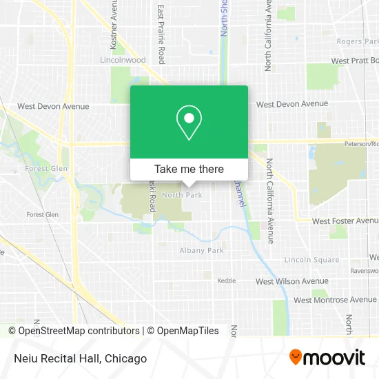 Neiu Recital Hall map