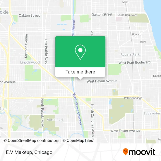 E.V Makeup map