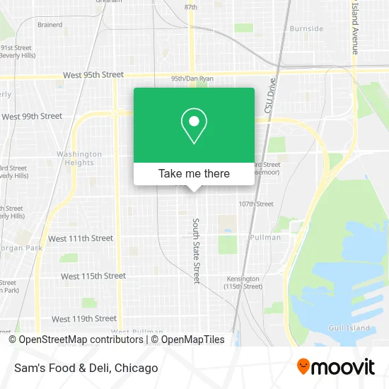 Sam's Food & Deli map