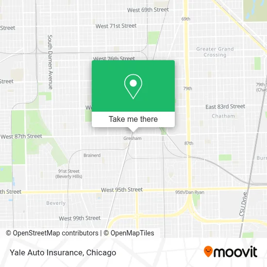 Yale Auto Insurance map