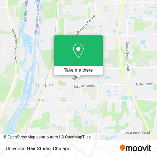 Universal Hair Studio map