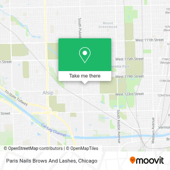 Paris Nails Brows And Lashes map