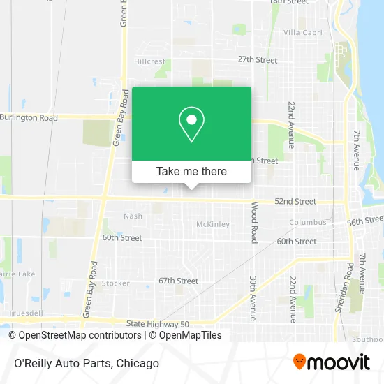 O'Reilly Auto Parts map