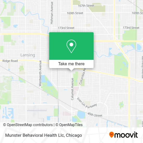 Munster Behavioral Health Llc map