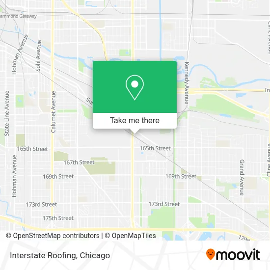 Interstate Roofing map