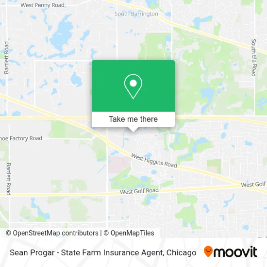 Sean Progar - State Farm Insurance Agent map