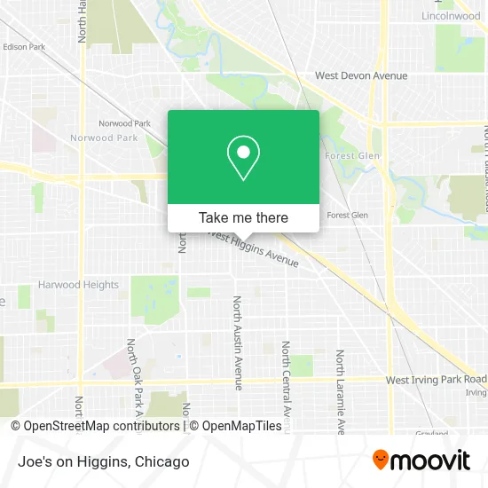 Joe's on Higgins map