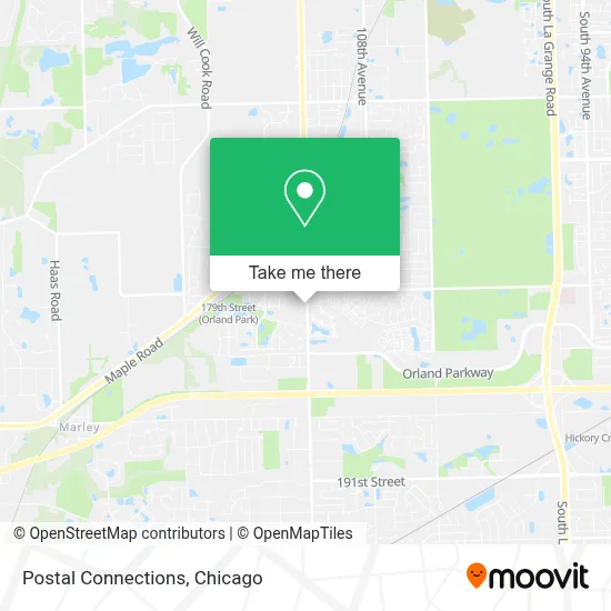 Postal Connections map