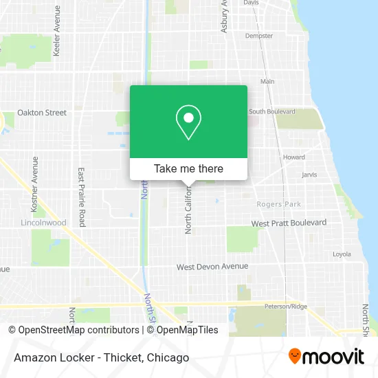 Amazon Locker - Thicket map