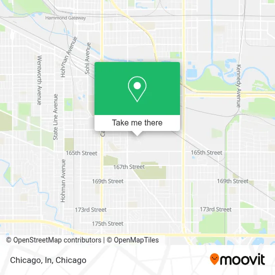 Chicago, In map