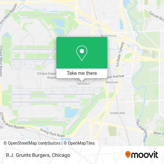 R.J. Grunts Burgers map