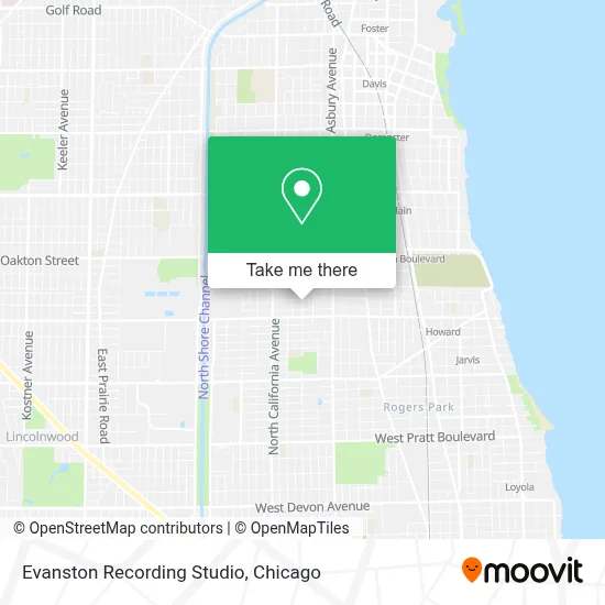 Evanston Recording Studio map