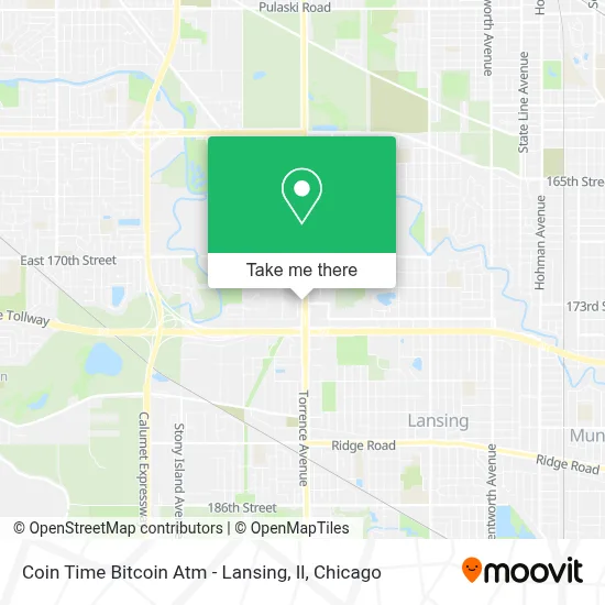 Coin Time Bitcoin Atm - Lansing, Il map