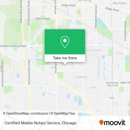 Certified Mobile Notary Service map
