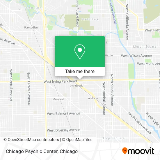 Chicago Psychic Center map