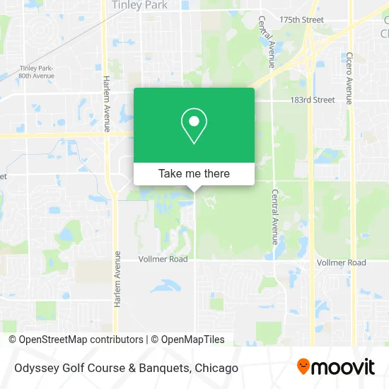 Odyssey Golf Course & Banquets map