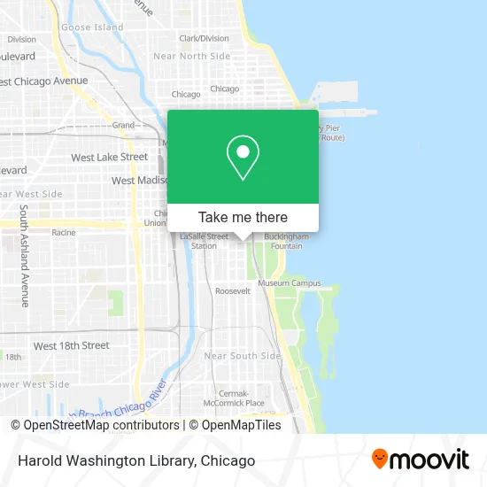 Harold Washington Library map