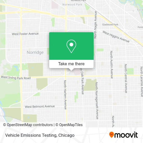 Vehicle Emissions Testing map