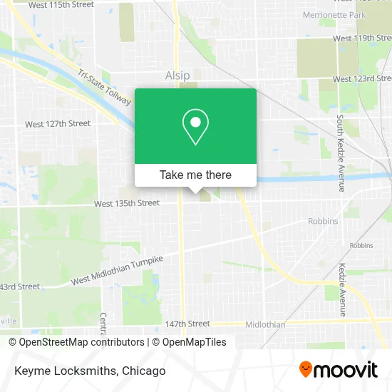 Keyme Locksmiths map