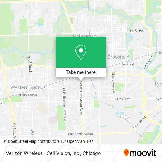 Verizon Wireless - Cell Vision, Inc. map