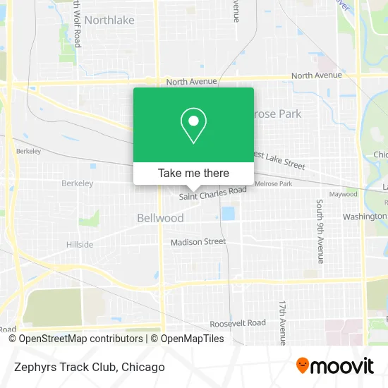 Zephyrs Track Club map