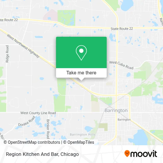 Region Kitchen And Bar map