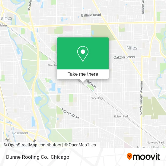 Dunne Roofing Co. map