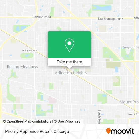 Priority Appliance Repair map