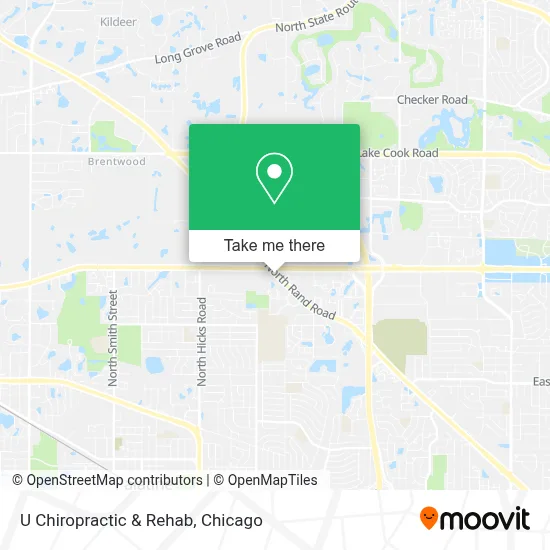 U Chiropractic & Rehab map
