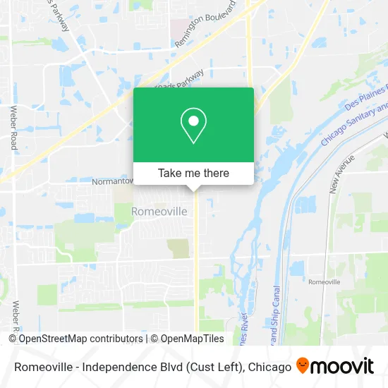 Romeoville - Independence Blvd (Cust Left) map