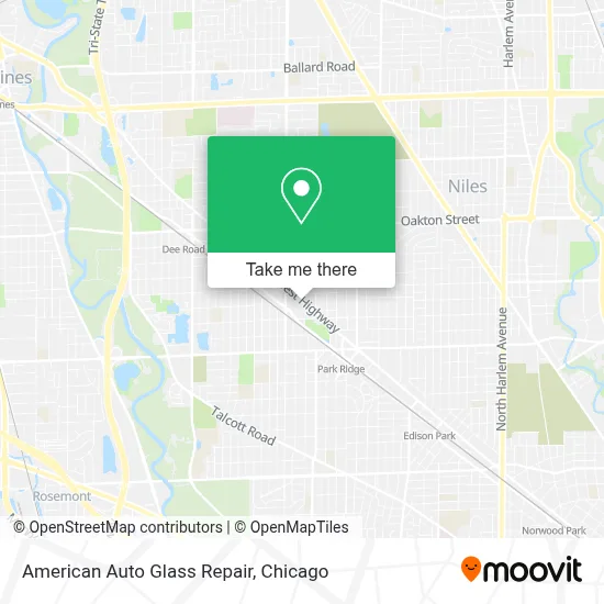 American Auto Glass Repair map