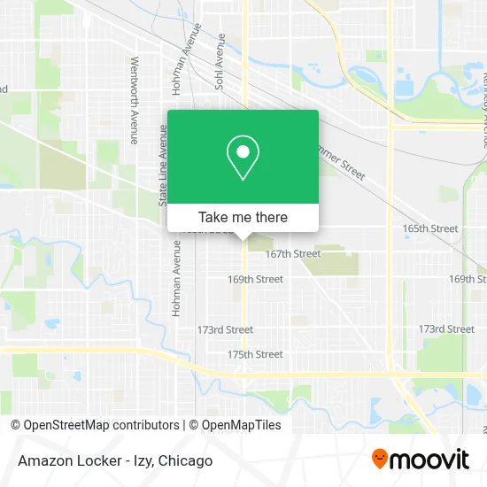 Amazon Locker - Izy map