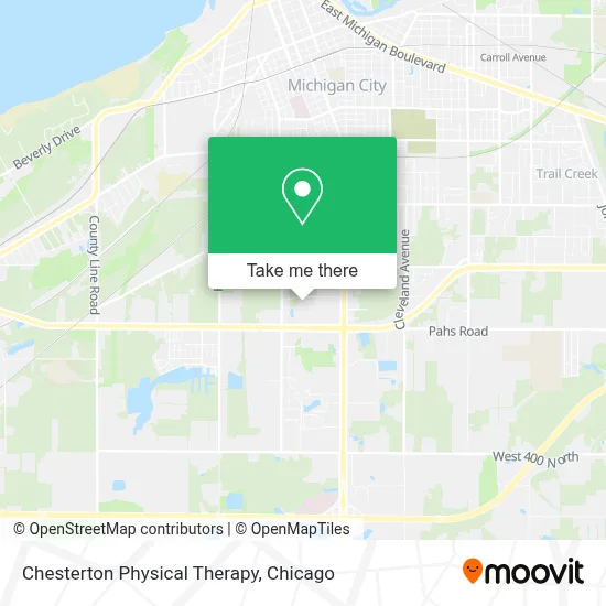 Chesterton Physical Therapy map