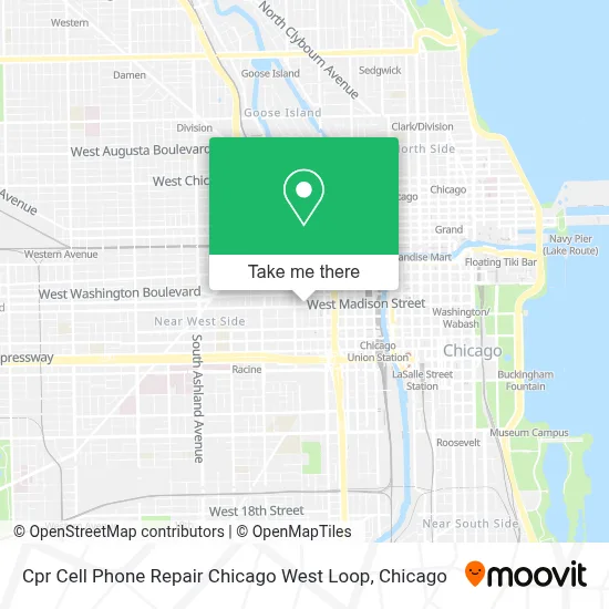 Cpr Cell Phone Repair Chicago West Loop map