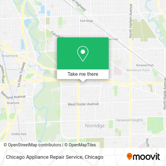 Chicago Appliance Repair Service map