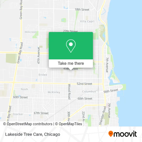 Lakeside Tree Care map