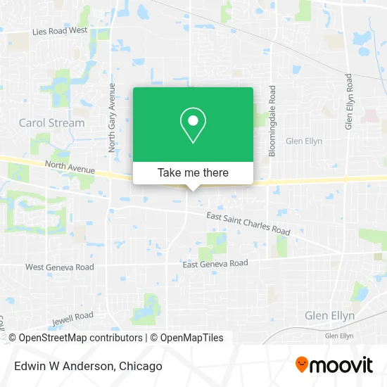 Edwin W Anderson map