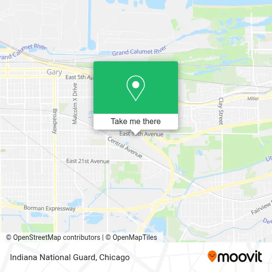 Indiana National Guard map