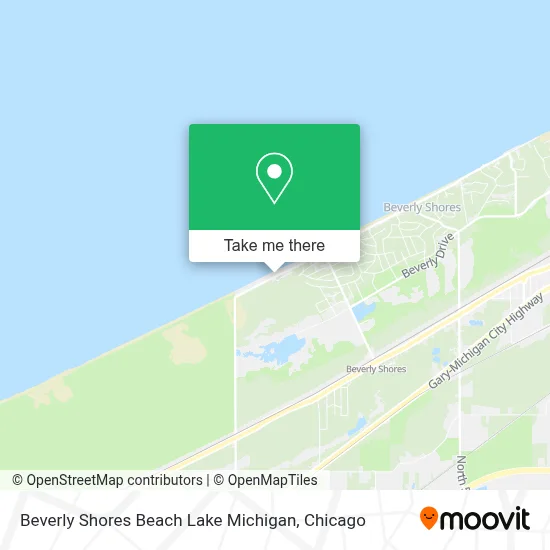 Beverly Shores Beach Lake Michigan map
